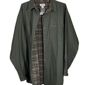 Men’s Carhartt Canvas Flannel Lined Shirt Jacket New in Military Green Size XL